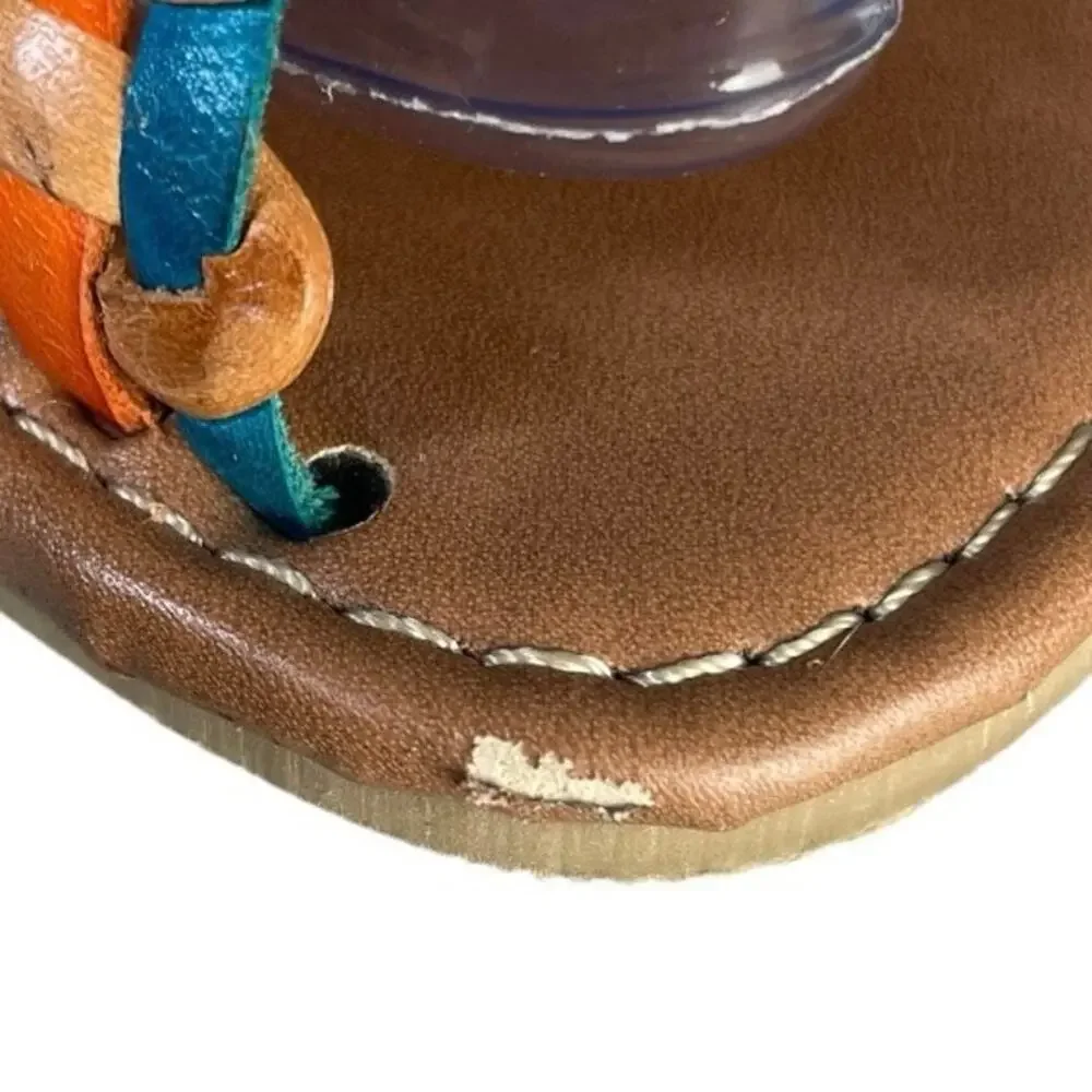 Artesanias Camila Women’s Colorful Hand Woven Leather Huarache Sandals Size-7